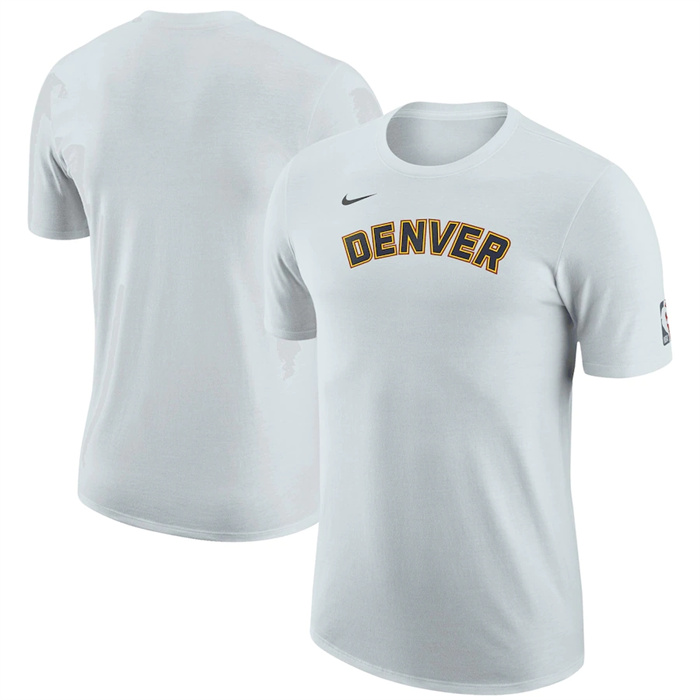 Men's White Denver Nuggets 2022/23 City Edition Essential Warmup T-Shirt